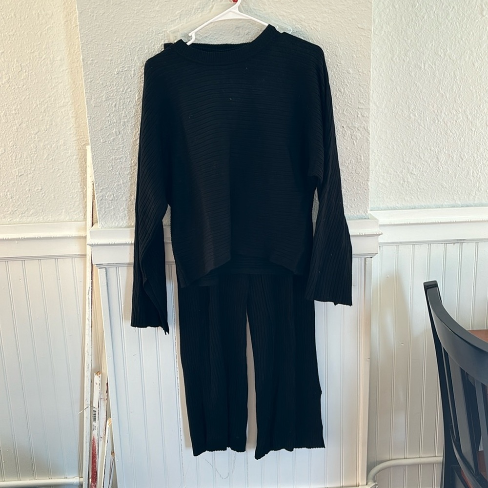 Pink Rose M Lounge Set Black